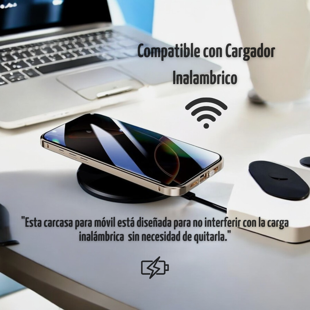 Carcasa Protectora Iphone con Pantalla Anti Espía